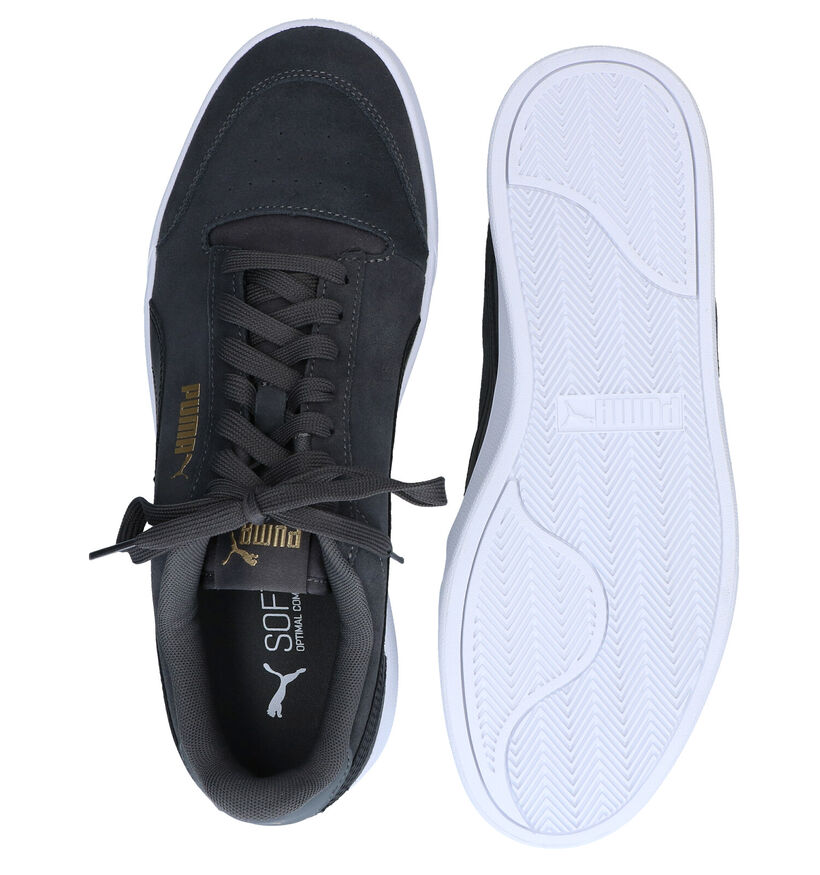 Puma Shuffle Baskets en Vert kaki en daim (301397)
