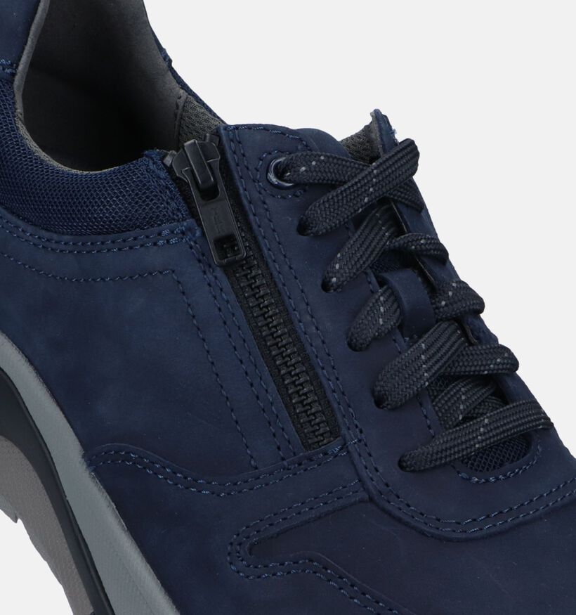 Pius Gabor Blauwe Veterschoenen voor heren (339001) - geschikt voor steunzolen