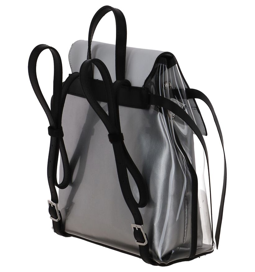Zilveren Damesrugzak My Best Bag met Witte Klep in kunststof (241451)