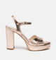 NeroGiardini Rose Gold Sandalen met blokhak voor dames (355976)