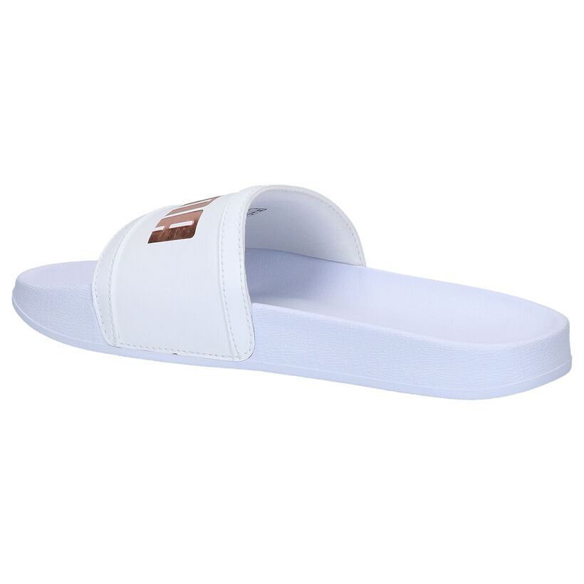 Puma Leadcat Witte Slippers in kunstleer (273320)