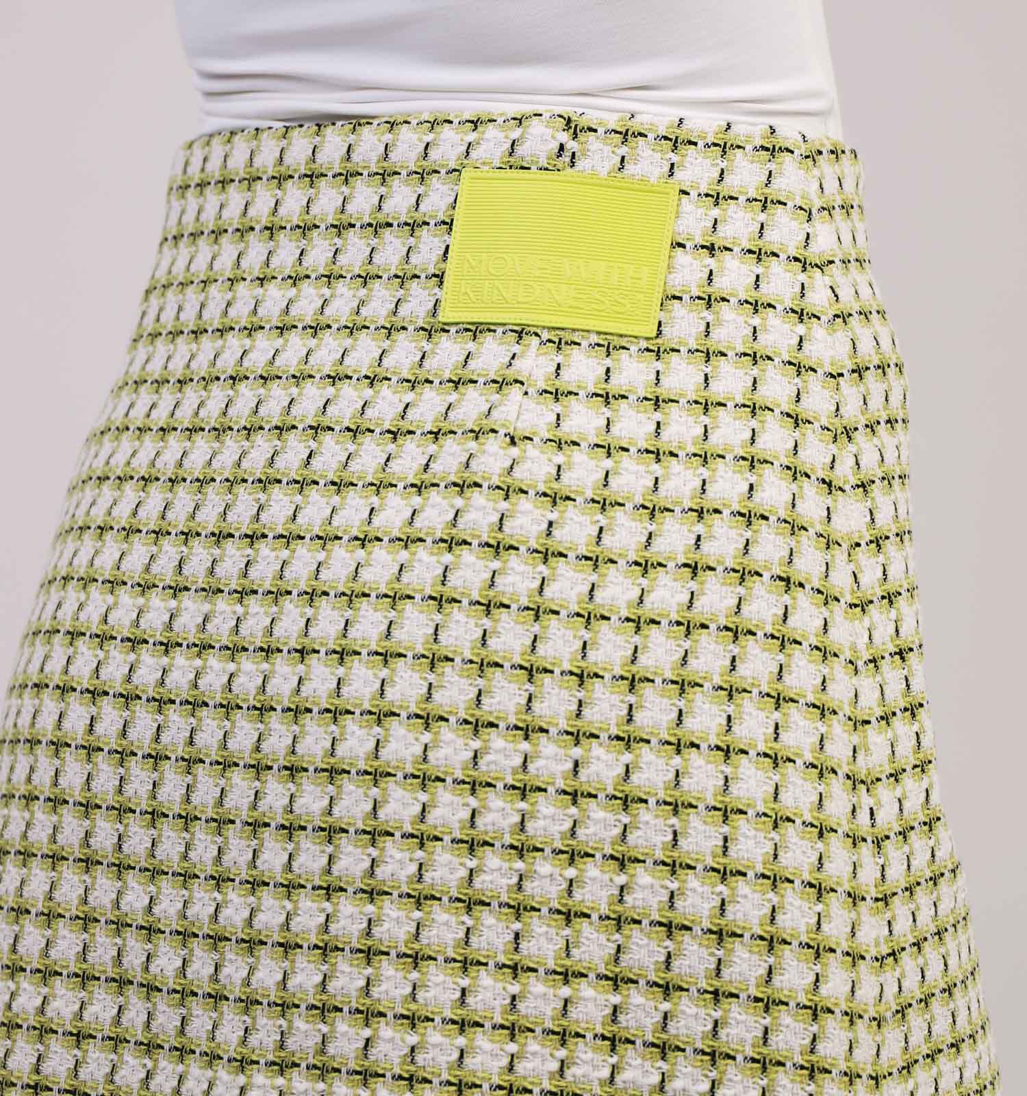comma casual identity Gele Geruite Rok Dames Rokken Online op TORFS.BE
