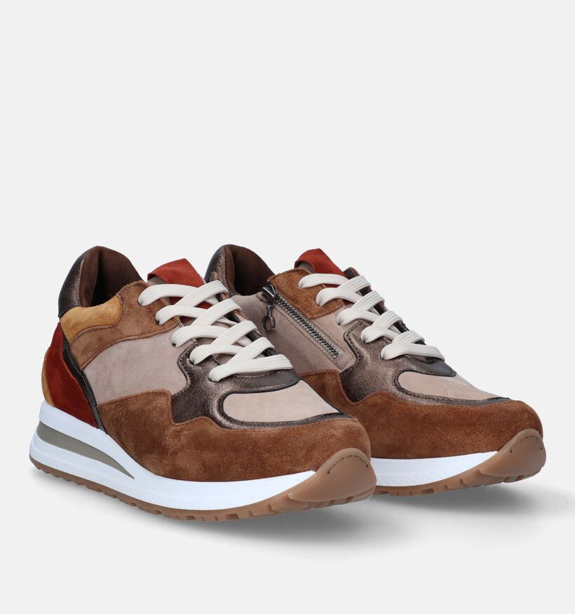 Softwaves Cognac Sneakers voor dames (332681) - geschikt voor steunzolen