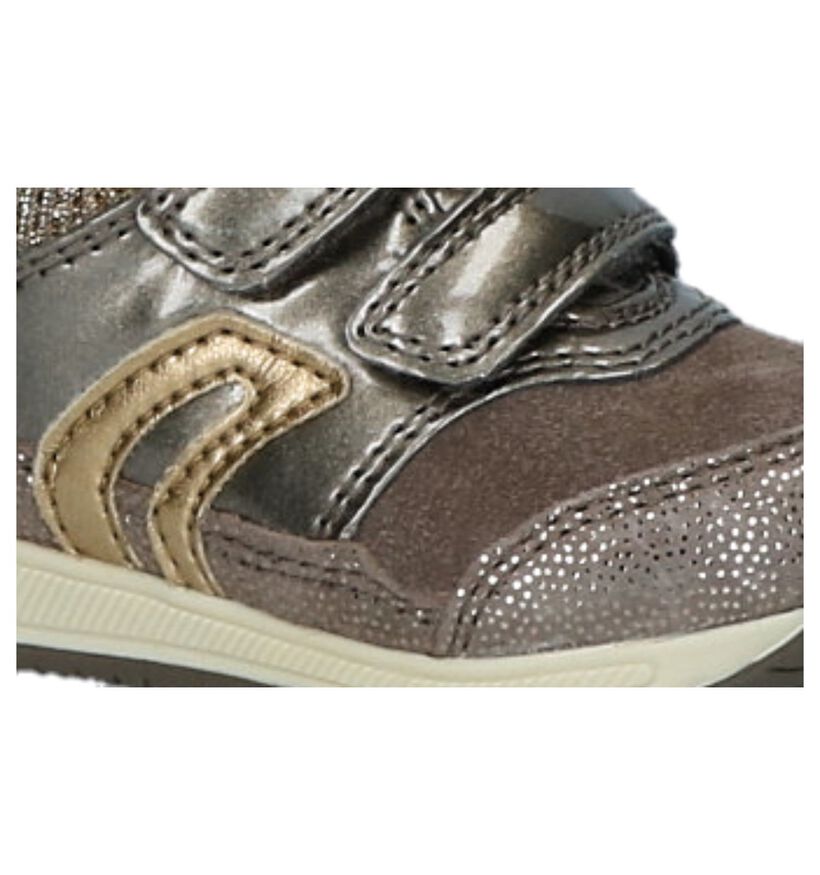 Taupe Babyschoentjes Geox met Glitters in daim (223118)