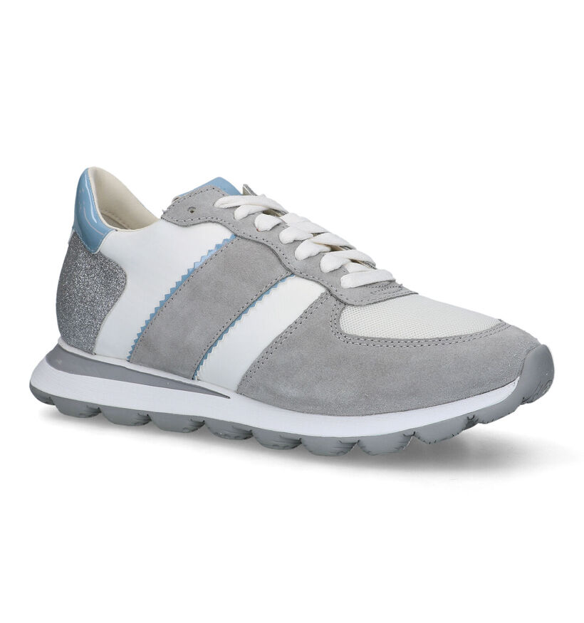 Geox Spherica Vseries Grijze Sneakers in daim (326648)