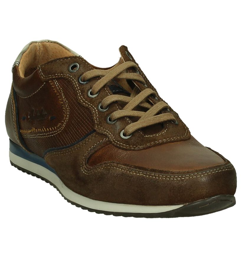 Casual Cognac Veterschoen Australian in leer (203101)