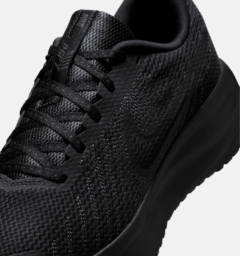 Nike Run Defy Baskets basses en Noir pour hommes (373046) - pour semelles orthop&eacute;diques
