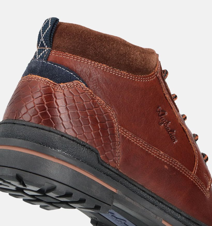 Australian Middelburg Cognac Boots voor heren (361660) - geschikt voor steunzolen
