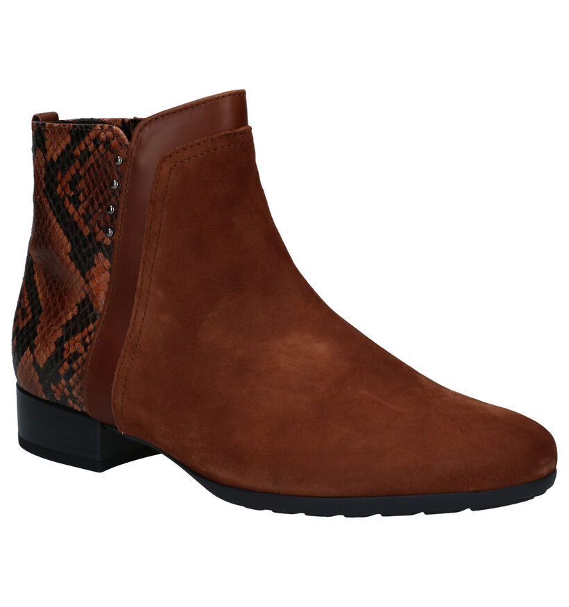 Gabor Cognac Enkellaarzen in nubuck (283814)