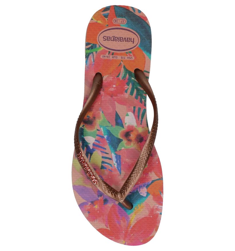 Havaianas Slim Roze Teenslippers in kunststof (289782)