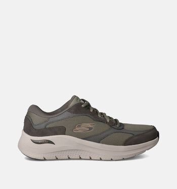 Skechers Arch Fit Baskets Cognac/Vert