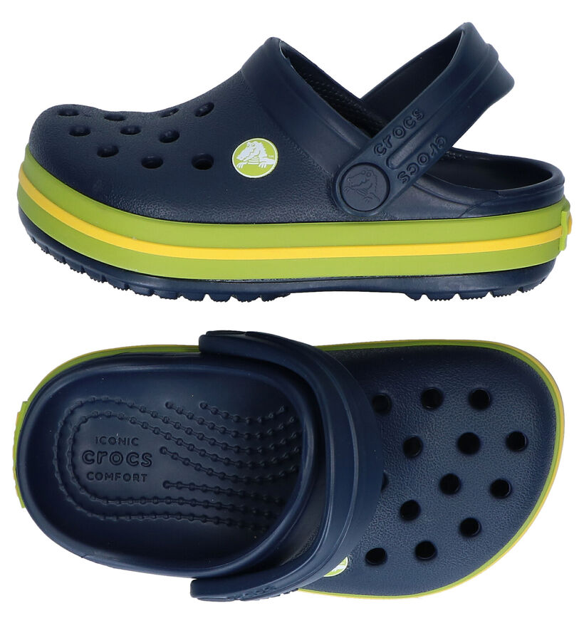 Crocs Crocband Nu-pieds en Bleu pour filles, garçons (324203)