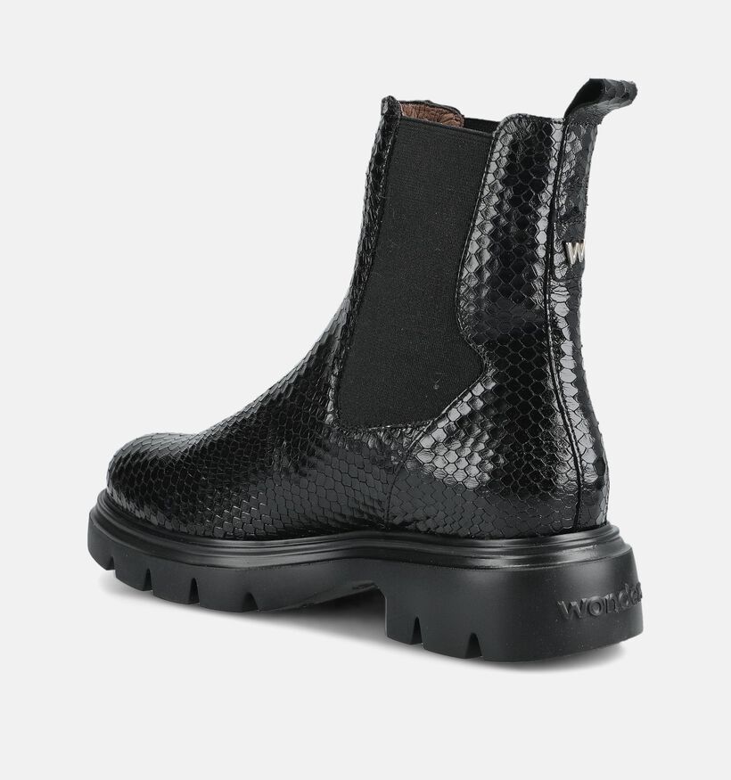 Wonders Zwarte Boots Chelsea voor dames (381443)