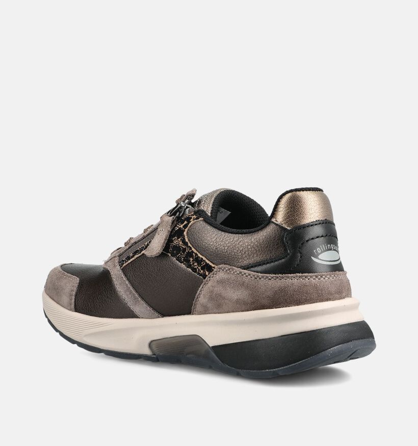 Gabor Rollingsoft Bruine/Taupe Sneakers voor dames (376938) - geschikt voor steunzolen