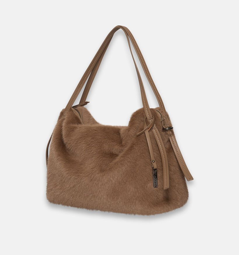 Bulaggi Furry Donkerbeige Schoudertas voor dames (379626)