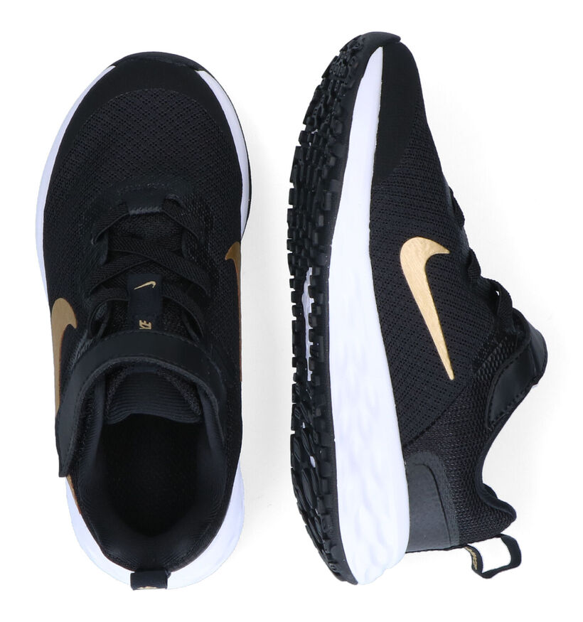 Nike Revolution 6 PS Zwarte Sneakers in kunstleer (316275)