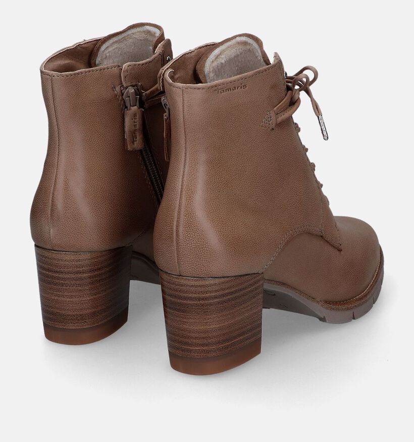 Tamaris Bottines à lacets en Taupe pour femmes (315495)