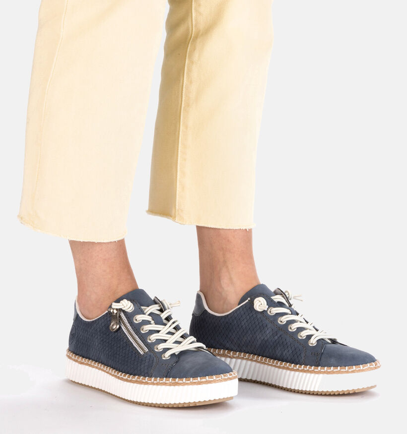 Rieker Chaussures à lacets en Bleu pour femmes (354964) - pour semelles orthopédiques