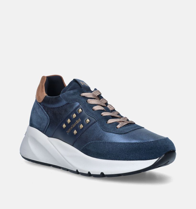 NeroGiardini Blauwe Sneakers voor dames (347523) - geschikt voor steunzolen