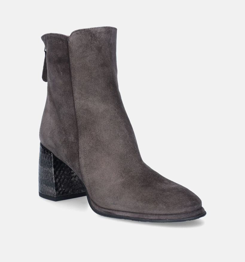 Zinda Bottillons avec talon en Argent pour femmes (348865)
