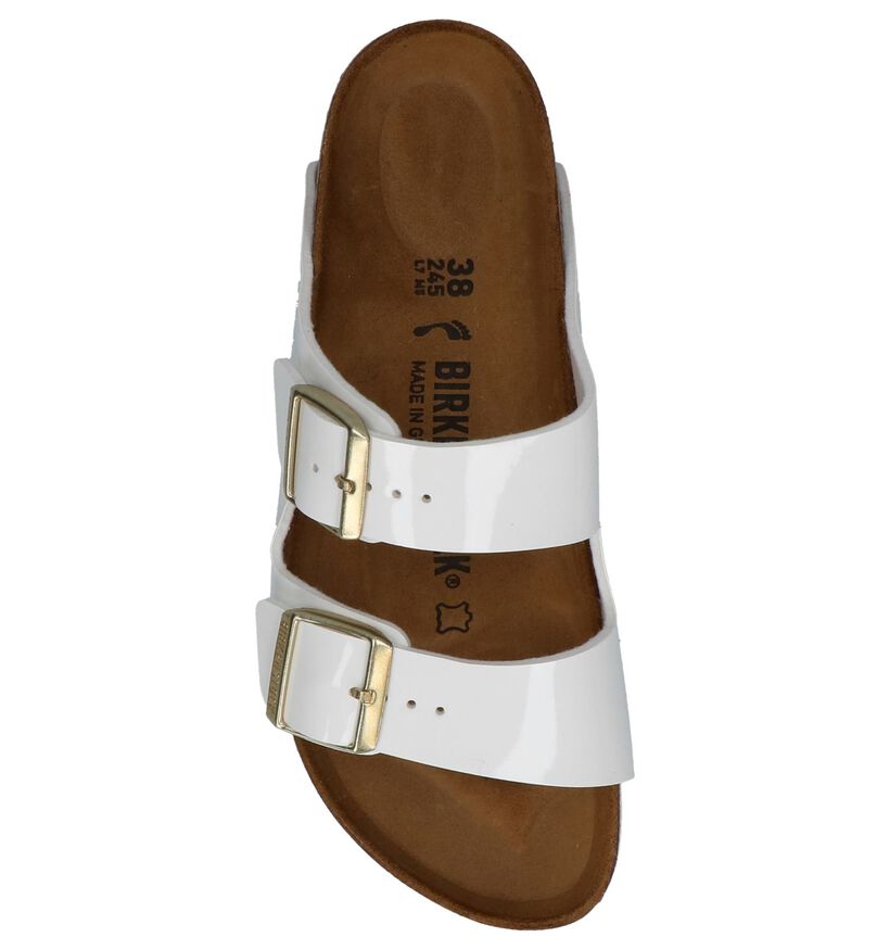 Birkenstock Arizona Birko Flor Nu-pieds en Blanc pour femmes (337963)