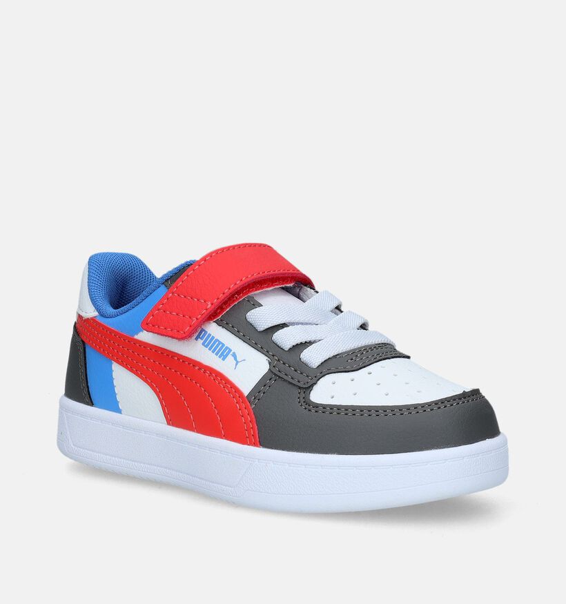 Puma Caven 2.0 Block Witte/Zwarte Sneakers voor meisjes, jongens (359188) - geschikt voor steunzolen