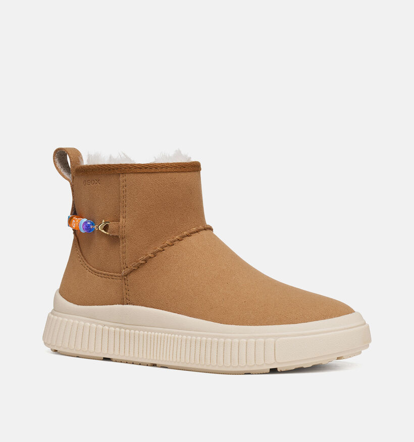 Geox Laquinny Camel Enkellaarzen met Rits voor meisjes (377742) - geschikt voor steunzolen