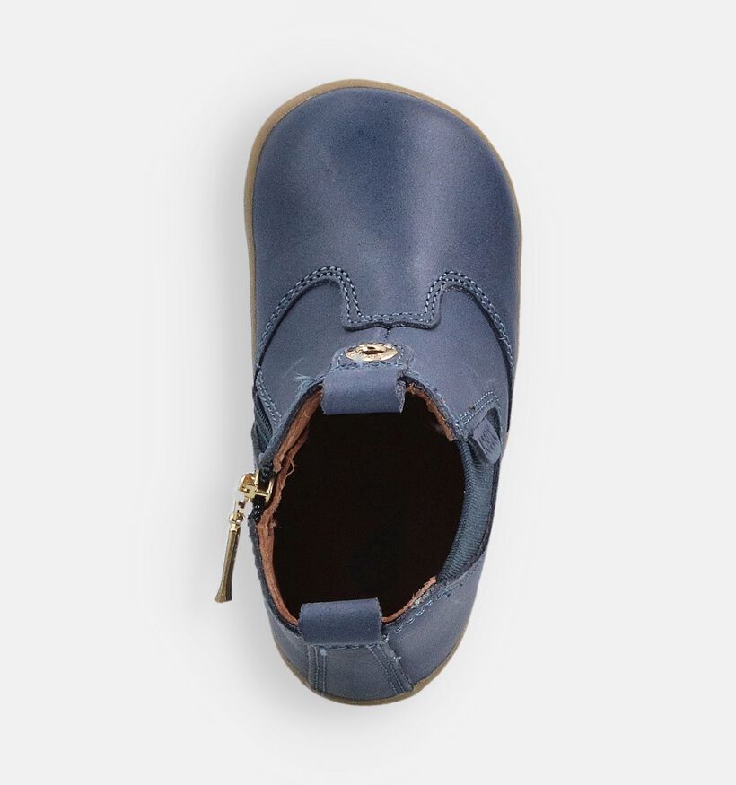 Bobux Jodhpur Step Up Bottines Chelsea en Bleu pour filles, garçons (362165) - pour semelles orthopédiques