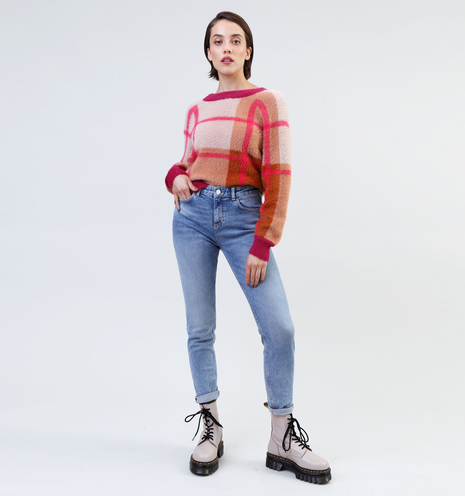 Straight leg jeans blauw