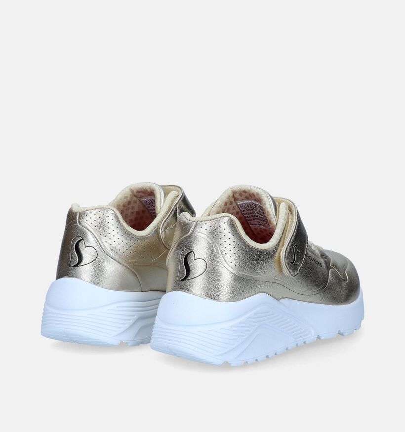Skechers Uno Lite Chrome Steps Gouden Sneakers voor meisjes (334310)