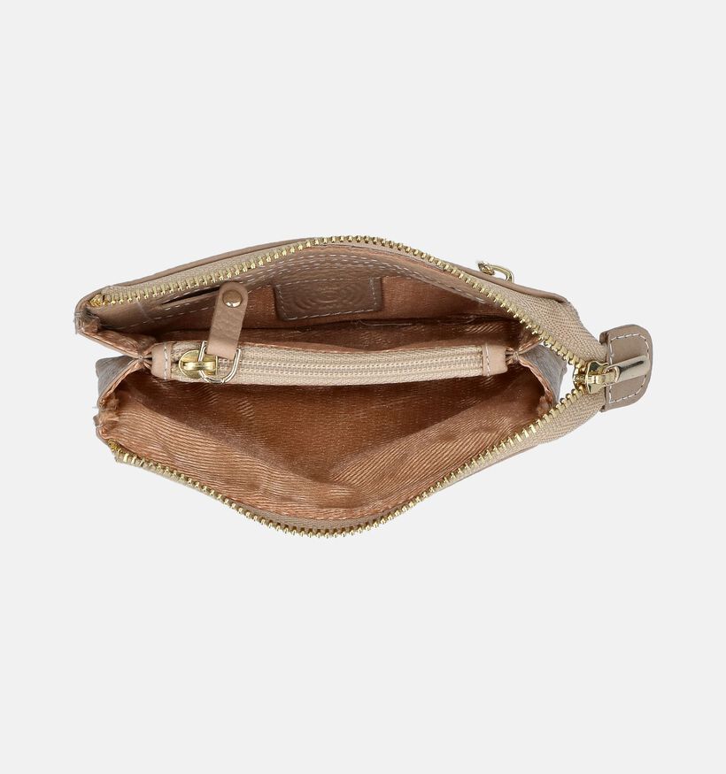 Crinkles Taupe Ritsportemonnee voor dames (358123)