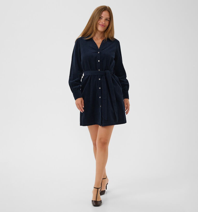 Culture Kalla Klay Robe Corduroy en Bleu fonc&eacute; pour femmes (377021)