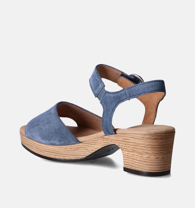 Gabor Blauwe Sandalen met blokhak voor dames (355111)
