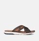 Rieker Nu-pieds casual en Brun foncé pour hommes (354827)