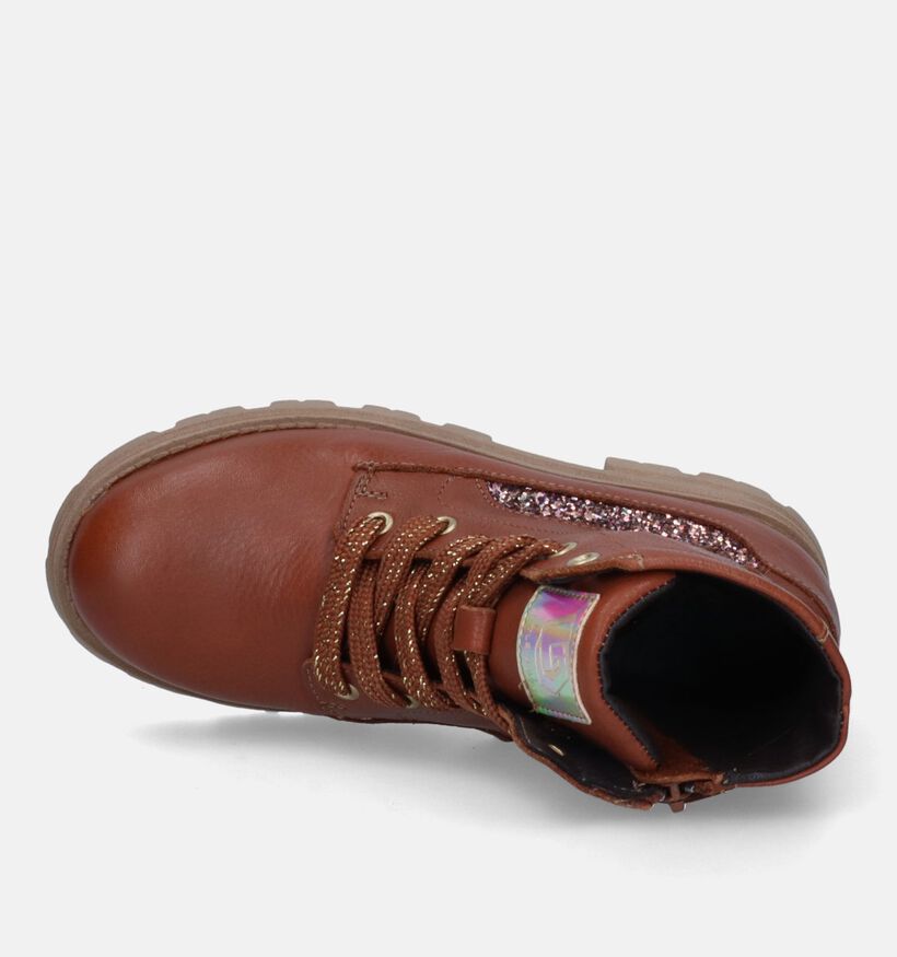 Little David Diara Bottines en Cognac pour filles (331889) - pour semelles orthopédiques