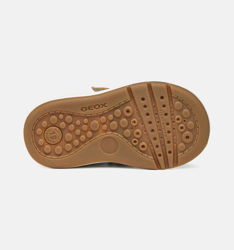 Geox Biglia Witte/Gouden Babysneakers voor meisjes (377763) - geschikt voor steunzolen