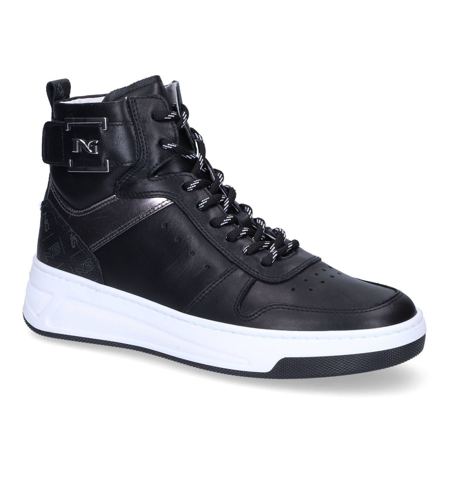 Zwarte sneakers leer hotsell dames