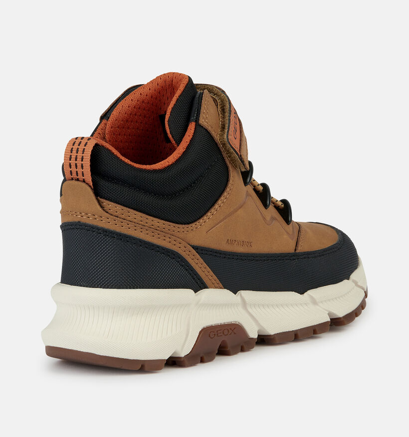 Geox Flexyper Plus Bottines en Marron pour filles, gar&ccedil;ons (377748) - pour semelles orthop&eacute;diques
