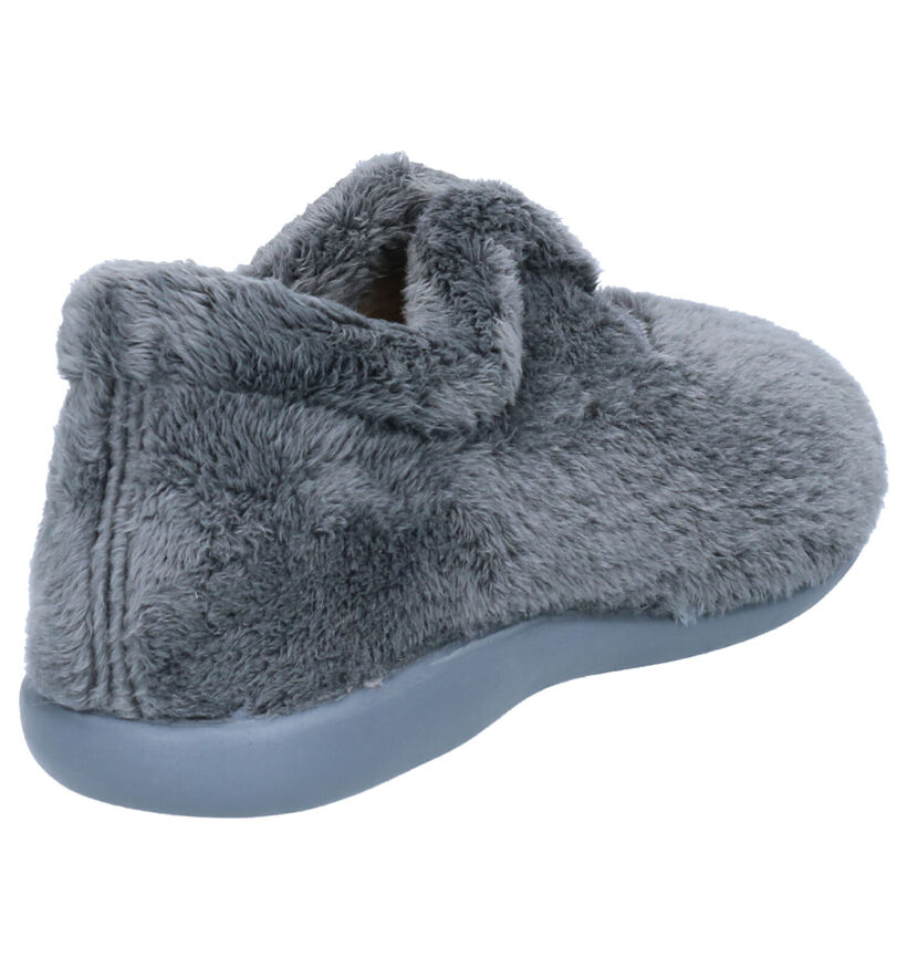 Via Limone Grijze Pantoffels in faux fur (254855)