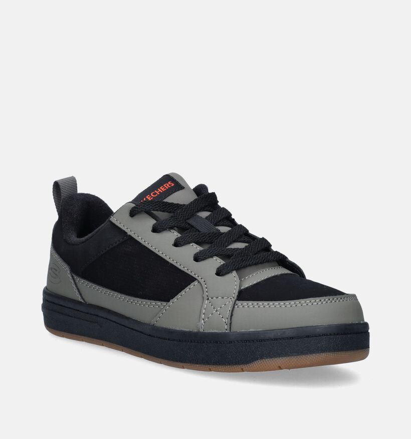 Skechers Smooth Street Zwarte Sneakers voor jongens (345243)