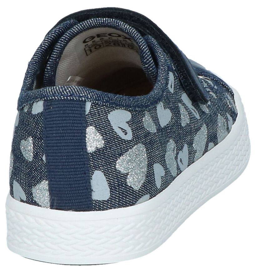 Geox Baskets basses en Bleu foncé en textile (237970)