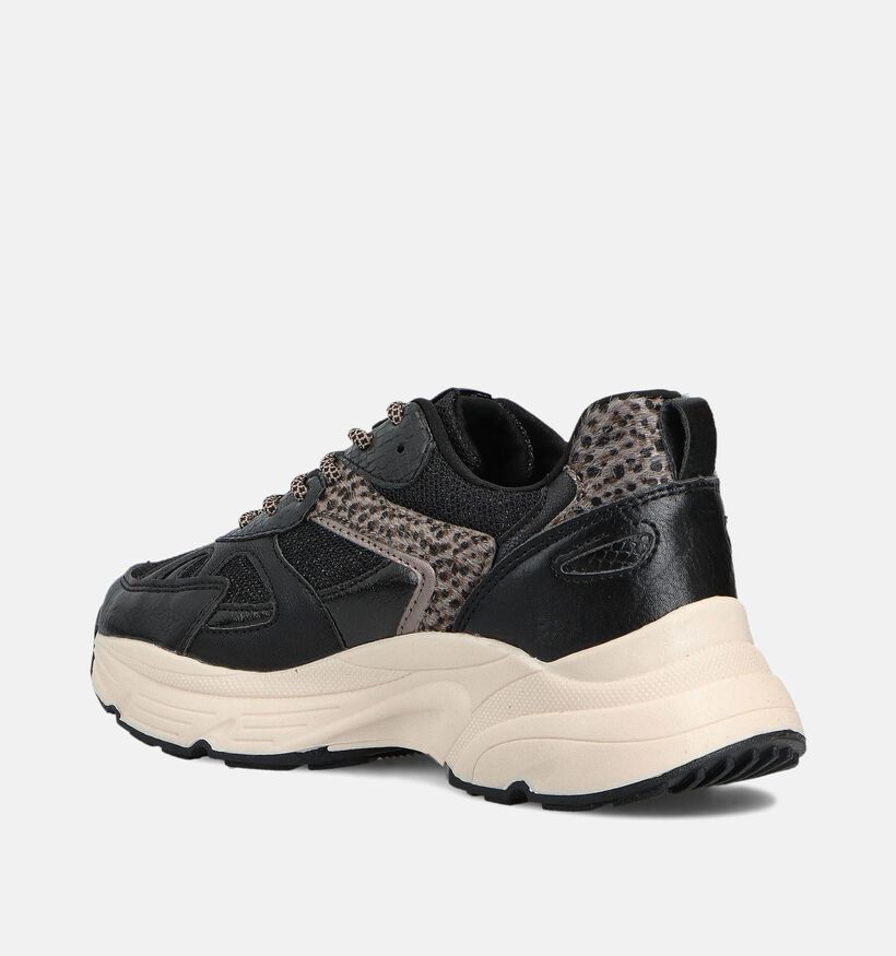 Posh by Poelman Baskets casual en Noir pour femmes (361274) - pour semelles orthopédiques
