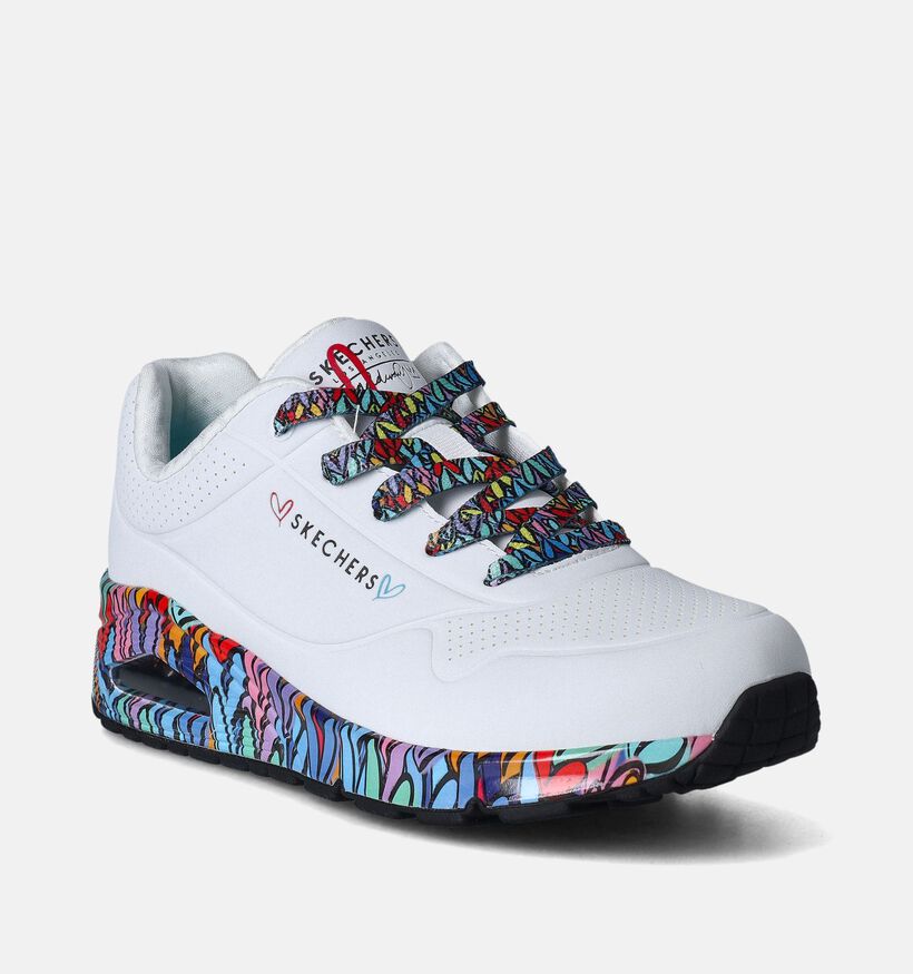 Skechers Uno Witte Sneakers voor dames (352258) - geschikt voor steunzolen