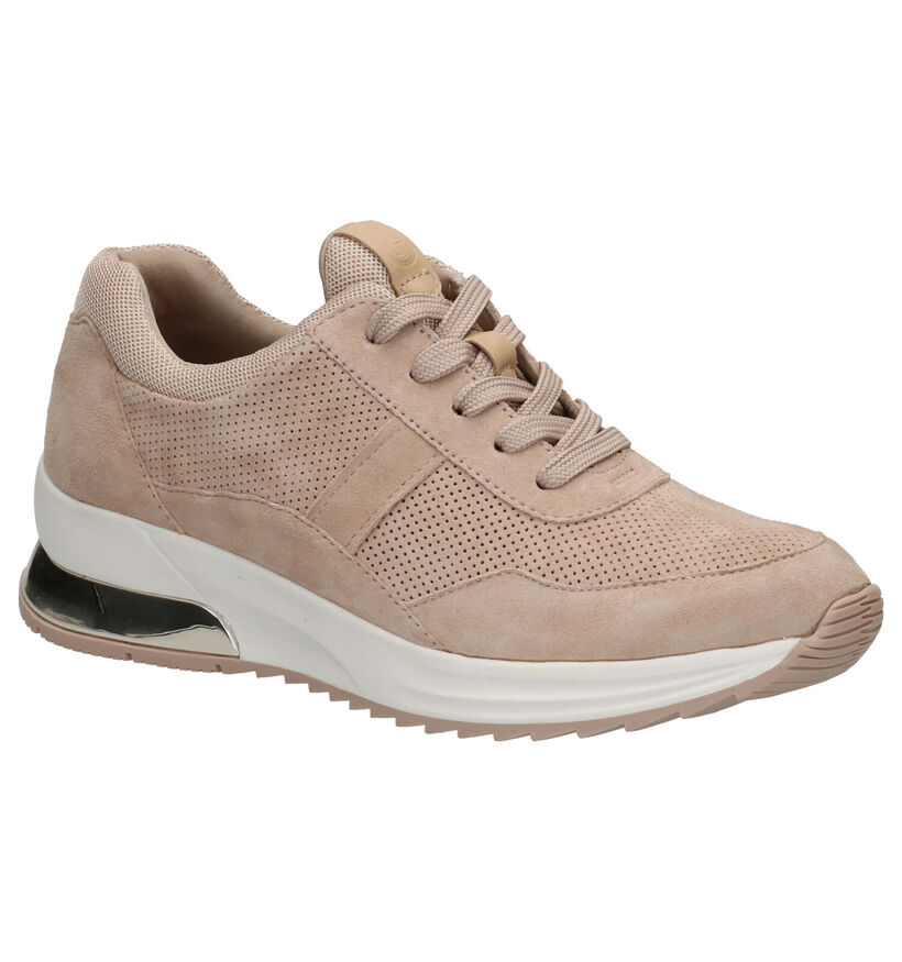 Tamaris Chaussures à lacets en Beige foncé en daim (269801)