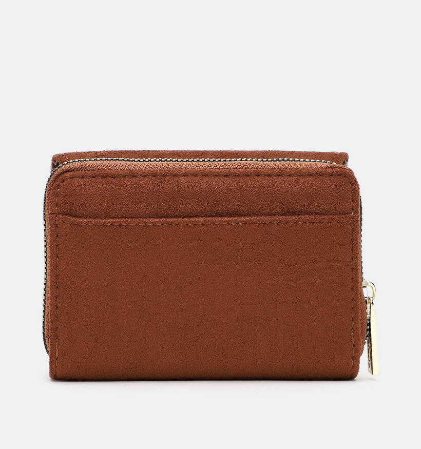 Tamaris Marina Suede Porte-monnaie zipp&eacute; en Cognac pour femmes (378802)