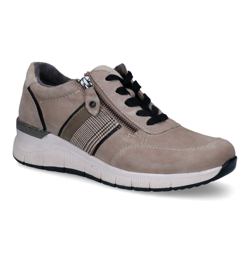 Tamaris Comfort Taupe Sneakers in nubuck (317965)