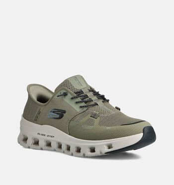 Skechers Glide-Step Low Baskets Noir/Blanc/Bleu/Vert/Gris