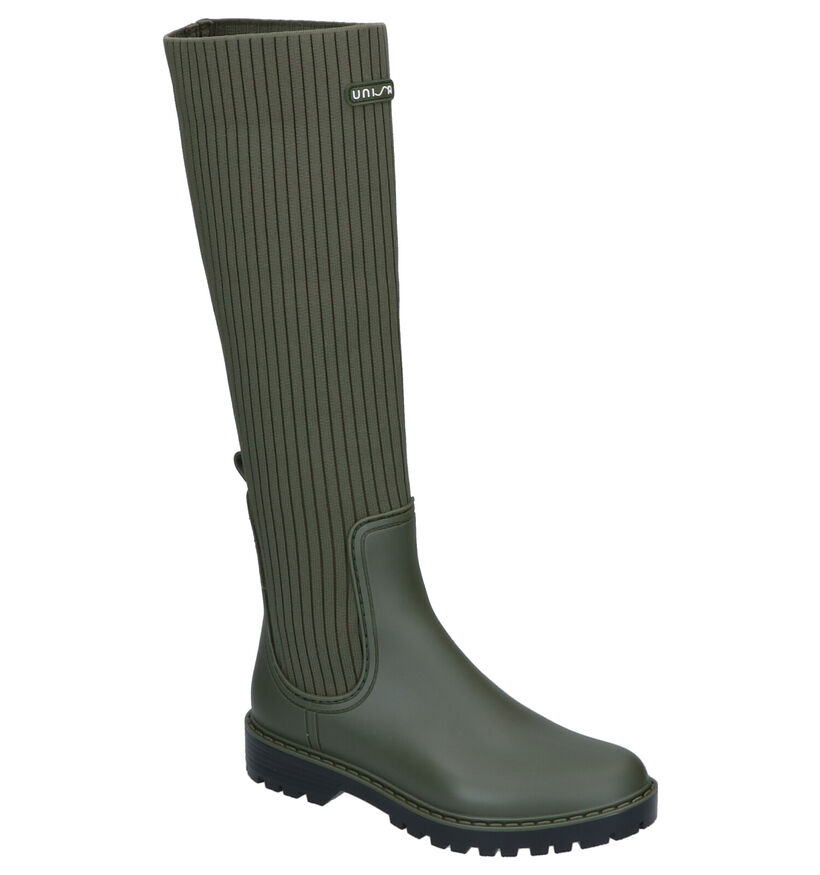 Unisa Alerce Kaki Regenlaarzen in kunststof (297879)