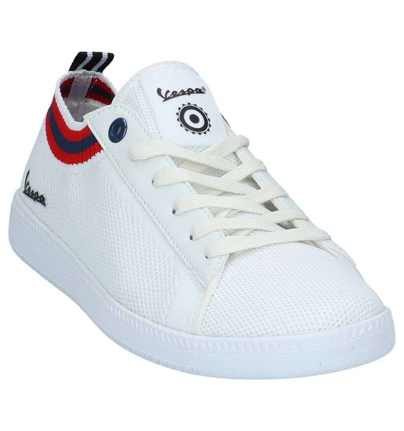 Vespa Pop Witte Lage Geklede Sneakers, , pdp