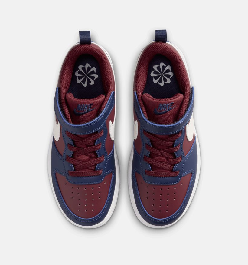 Nike Court Borough Bordeaux/Blauwe Sneakers voor meisjes (359839) - geschikt voor steunzolen